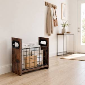 Expositor <span class=keywords><strong>de</strong></span> <span class=keywords><strong>revistas</strong></span> <span class=keywords><strong>de</strong></span> madera <span class=keywords><strong>y</strong></span> metal al por mayor, organizador compacto <span class=keywords><strong>de</strong></span> periódicos, soporte <span class=keywords><strong>de</strong></span> almacenamiento independiente para sala <span class=keywords><strong>de</strong></span> estar - Product Image 5