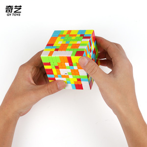 Qiyi 9x9x9 Rubik's Cube Lisse Couleur Unie Casse-tête de Vitesse Jouet d'Entraînement de Niveau Avancé pour Jeunes Défi Cérébral Stimulant - Product Image 5