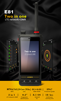 Anysecu E81 4G POC Android 9 Radio 4+64GB 4.0 Pouces IP68 Étanche Robuste Smartphone Durci 4W DMR Analogique UHF Talkie-Walkie