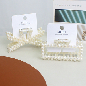 Mẫu Nhanh Chóng 7.5Cm Nàng Tiên Cá Retro Tóc Claw <span class=keywords><strong>Clip</strong></span> Hàn Quốc Ins Ngọc Trai Tóc <span class=keywords><strong>Clip</strong></span> Tính Khí Cá Mập Pan Tóc Lớn Kẹp Claw <span class=keywords><strong>Clip</strong></span> - Product Image 4