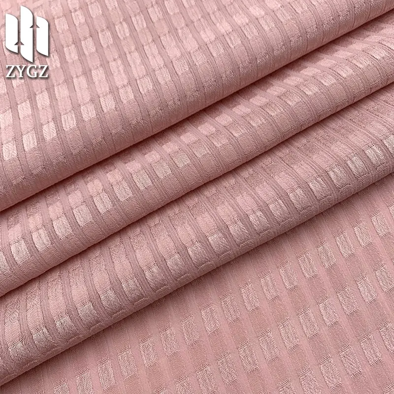 Nuovo Design caldo di vendita poliestere raso di seta Jacquard tessuto per le donne abbigliamento gonne