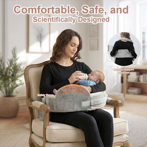 Almohada Ergonómica para Lactancia, Cojín Ajustable de Apoyo para la Alimentación del Bebé con Correa para la Cintura y Soporte para la Espalda para Bebés - Product Image 4