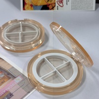 En stock, sans MOQ, palette de maquillage pliable entièrement transparente pour poudre fixatrice, fard à paupières, illuminateur et contouring, avec grand compartiment unique