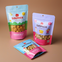 Sachets personnalisés imprimés en Mylar, résistants à l'humidité et au soleil, avec fermeture arrière, de qualité alimentaire pour biscuits, gâteaux, aliments pour bébés et sucre en conserve