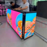 Pantalla LED Móvil Plegable Personalizada para DJ con Ruedas Universales, Pantalla Flexible GOB HD de Alto Brillo, Control por Aplicación Móvil