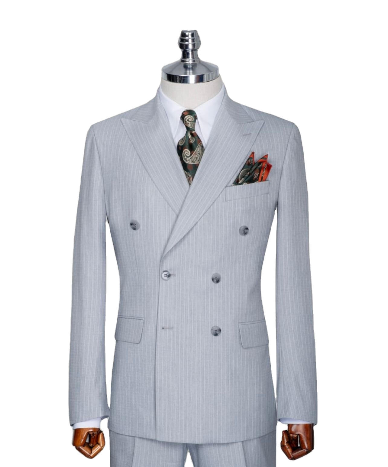 Button Double Breasted Suits Elegant Men's Wear