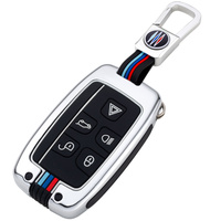 Étui de clé de voiture à 5 boutons, coque de clé en alliage de zinc, porte-clés en métal, adapté à Jaguar Land Rover