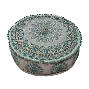 Nouveau design Pouf indien tendance Coussin Pouf brodé à la main et personnalisable Pouf de sol brodé à la main - Product Image 1