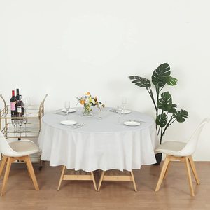 Round 84" <strong>Plastic</strong> <strong>Table</strong> Cover Party Wedding Plain Design <strong>Table</strong> <strong>Cloth</strong> Disposable Oil-proof <strong>Table</strong> <strong>Cloth</strong> - Product Image 3
