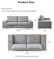 111191 Quanu nouveauté salon moderne gris canapés luxe salon canapé lavable doux modulaire droit canapé Design