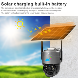 V380pro Outdoor Waterproof Hd Full Color Night Vision Cctv Wifi Ip <b>Security</b> PTZ Solar Network <b>Camera</b> - Product Image 3