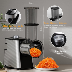 Picadora de Verduras Eléctrica Multifunción de 180W, Bajo Ruido, para el Hogar, Rallador de Queso, Rebanador de Patatas y Verduras para Ensaladas - Product Image 3