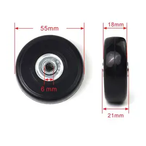 Valiz Tekerlegi Tamiri 55Mm 85a 2 Inch Pu Wielen Ruota Per I Bagagli Polyurethaan Wielen Bagage Rubber Hars Skate Pu Wiel