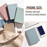 Carnet de notes élégant en cuir PU couleur Morandi A6, reliure cousue, pour l'école, le bureau, les études, les affaires, cadeau