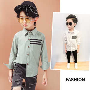 Vêtements pour enfants en gros de Chine, chemises à manches longues pour garçons 100% coton - Product Image 2