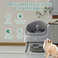 Bac à litière automatique intelligent pour chat en plastique, fonctionnement ultra-silencieux, écologique, contrôle des odeurs, nettoyage facile, grande capacité