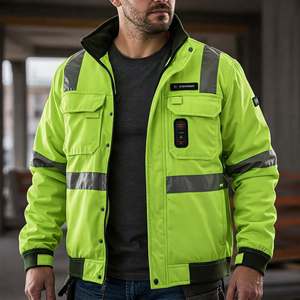 Vêtements de sécurité pour les constructeurs, veste chauffante intelligente, veste chauffante d'hiver, vêtements de travail imperméables avec bande réfléchissante - Product Image 2