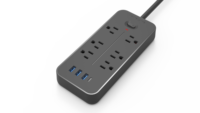 Prise d'extension industrielle de haute qualité multiprise 6 prises Ports USB type-c IP21 évalué 1050J Protection contre les surtensions câble de 1.5m