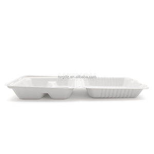 Oasis 1200ml 8 "3-fach fett dicht umwelt freundlich Zuckerrohr Bagasse Fast-Food-Papier verpackungs box Biologisch abbaubar - Product Image 4