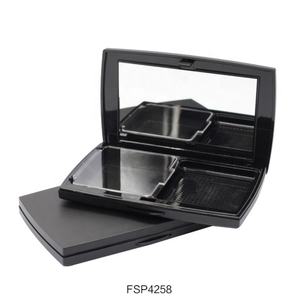 Boîte à poudre vide en plastique, conteneur de fard à joues noir, conteneur de poudre vide avec miroir, palette de contour, vente en gros de contenants vides - Product Image 6