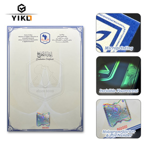 Tùy chỉnh A4 an ninh Đại Học giấy chứng nhận tốt nghiệp bằng tốt nghiệp bằng cấp với ba chiều tính năng bảo mật chống giả giấy in ấn - Product Image 1