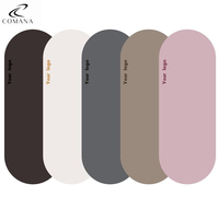 Tapis de yoga COMANA personnalisé avec logo, en caoutchouc naturel écologique, forme ovale, tapis de yoga en PU, forme de pilule, arqué, épais, pour Pilates et Yoga