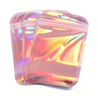 Pochette en plastique personnalisée à trois joints laser latéraux pour bijoux Petit emballage de bijoux Sac en plastique avec impression de logo