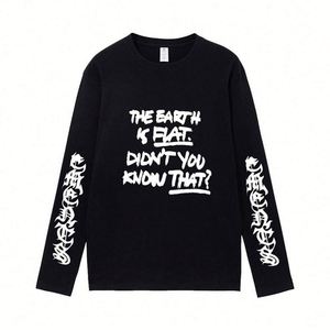 Men's Custom Hip Hop Graphic Tee Shirts Streetwear Promotional T-Shirts with Kpop Pattern Print - Product Image 6