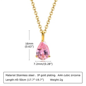 สร้อยคอจี้คริสตัลประดับทอง 18k ดีไซน์สวยงาม สามารถสลักชื่อได้ - Product Image 6