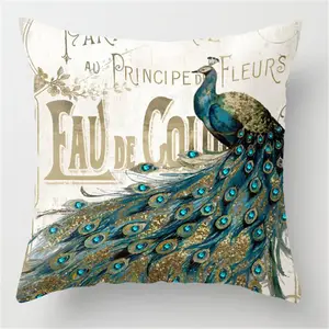 Sunbeauty — housse de coussin décorative à feuilles vertes, pour canapé, fauteuil, en coton et en lin, brodé, à la mode, de styliste