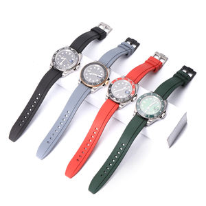 <span class=keywords><strong>Bracelet</strong></span> de montre en caoutchouc fluoré à dégagement rapide Sport plongée FKM <span class=keywords><strong>Bracelet</strong></span> de montre en caoutchouc de Silicone pour Seko Rolx 19 20 21 22mm - Product Image 2