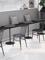 Table de salle à manger ronde moderne de luxe écologique à pieds hauts pour hôtels, salons de thé et usage commercial