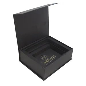 กล่องเทียนพร้อมโฟมสำหรับบริการพิมพ์โลโก้กล่องใส่เทียนสีดำแบบกำหนดเอง