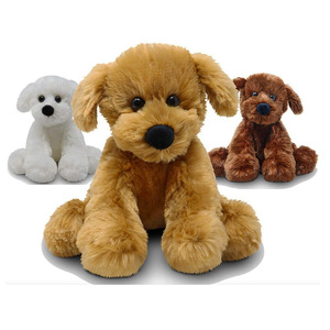Cane <span class=keywords><strong>bianco</strong></span> della peluche di forma di seduta dei cani bianchi dell'animale farcito molle realistico del giocattolo farcito cucciolo <span class=keywords><strong>bianco</strong></span> sveglio su misura - Product Image 2