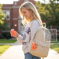 Porte-clés pieuvre articulée imprimée en 3D, jouet sensoriel flexible anti-stress, cadeau de fête, jouet capsule pour distributeur automatique, pendentif cadeau