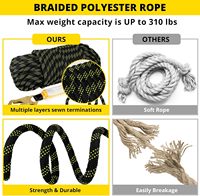 Extérieur 6mm 10mm 12mm 16mm 100m montagne escalade roche statique escalade corde de sécurité dynamique pour arbre