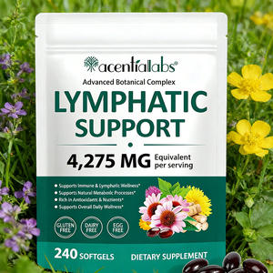 Complément alimentaire à base de plantes pour le soutien lymphatique, antioxydant naturel, 4275 mg, mélange botanique 21 en 1, certifié GMP, gélules molles - Product Image 1