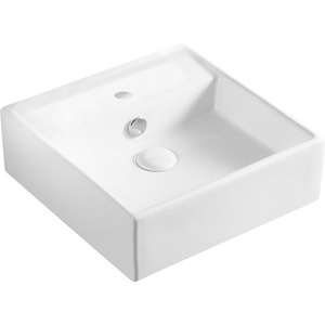 Lavabo Ovalado Moderno de Piedra para Encimera de 38x38cm LA41 - Para Baño de Casa y Hotel, para Lavado de Manos - Product Image 1