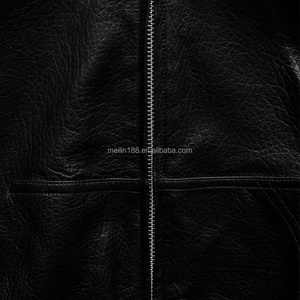 Luxury Custom <b>Pullover</b> Leather Hoodies <b>Jackets</b> for <b>Men</b> Oversized Heavyweight Boxy Coat High Quality Leather Hoodie Manufacturers - Product Image 4
