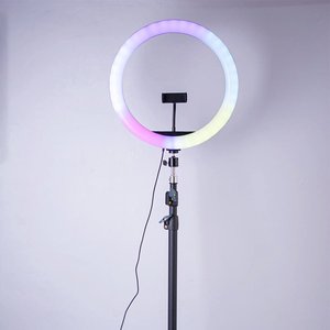 Aro de Luz LED con Soporte, Lámpara de Relleno para Video, Fotografía y Selfies, 14 Pulgadas, 18 Pulgadas, 21 Pulgadas - Product Image 1