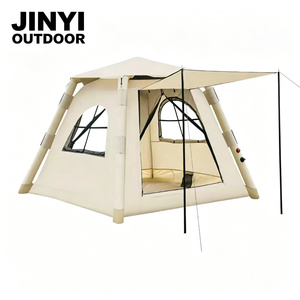 Carpa Inflable para Acampar, Totalmente Automática, Reforzada, para 3-4 Personas, Plegable, para Viajes al Aire Libre y Pernoctaciones - Product Image 1