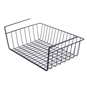 <span class=keywords><strong>Étagère</strong></span> de rangement sous l'<span class=keywords><strong>armoire</strong></span> - <span class=keywords><strong>Étagère</strong></span> de rangement en métal suspendue avec paniers pour cuisine, garde-manger, salle de bain, blanc et noir - Product Image 2