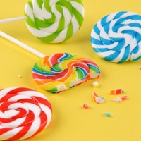Boîte de 48 sucettes tournantes enrobées de bonbons durs aromatisés aux fruits, 25g, pour la Fête des Enfants, export