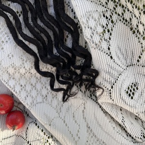 Extensions de cheveux humains faites à la main de 0.4cm d'épaisseur Locs de rivière Dreadlocks texturés Style permanent complet - Product Image 4
