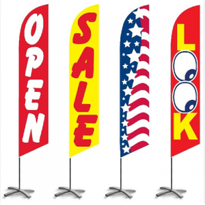 Kit de mât de drapeau en aluminium de haute qualité, drapeaux en polyester imprimés numériquement, piquet de sol pour la publicité promotionnelle en extérieur, bannières ouvertes - Product Image 3