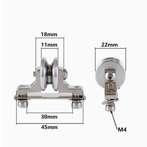 Poulie en cuivre torsadée à fils entrelacés, largeur 30 mm, 22*11 mm avec support et bloc de contrepoids - Product Image 1
