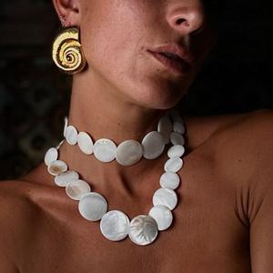 Conch <b>Stud</b> Earrings <b>Titanium</b> Steel 18K Gold Plated European Style Fashion Jewelry For Women - Product Image 1