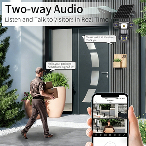 Telecamera <span class=keywords><strong>di</strong></span> <span class=keywords><strong>Sorveglianza</strong></span> Solare Wireless Rscamcom V380pro 6MP con Scheda SIM 4G, Tre Obiettivi, PTZ per Esterni - Product Image 4