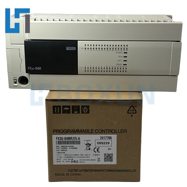 New Original Plc Module FX3U-64MR/ES-A FX3U series programmable logic controller FX3U-64MR-ES-A 64-point relay output In Stock