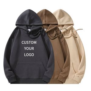 <b>Mens</b> Heavyweight Polyester Hoodie Oversized Streetwear Custom Casual Sweatshirt Wholesale High GSM <b>Pullover</b> - Product Image 2